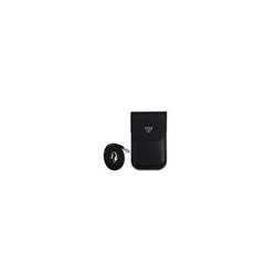 Guess PU Grained Triangle Logo Phone Bag / Black