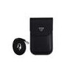 Guess PU Grained Triangle Logo Phone Bag / Black