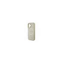 Guess Saffiano Peony Stamp MagSafe Case for iPhone 16 / Gold
