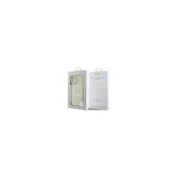 Guess Saffiano Peony Stamp MagSafe Case for iPhone 16 / Gold