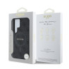 Guess PU Leather 4G Colored Ring MagSafe Case for Samsung Galaxy S25 Ultra / Black