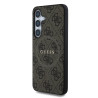 Guess PU Leather 4G Colored Ring MagSafe Case for Samsung Galaxy S25 / Brown