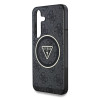 Guess IML 4G Glitter and Triangle Logo MagSafe Case for Samsung Galaxy S25 / Black
