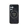 Guess IML 4G Glitter and Triangle Logo MagSafe Case for Samsung Galaxy S25 / Black