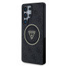 Guess IML 4G Glitter and Triangle Logo MagSafe Case for Samsung Galaxy S25 Ultra / Black