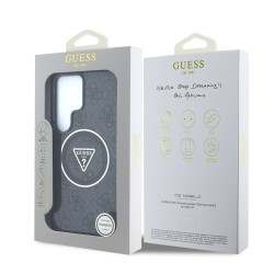 Guess IML 4G Glitter and Triangle Logo MagSafe Case for Samsung Galaxy S25 Ultra / Black