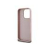 Guess PU Grained 4G Metal Logo Case for iPhone 15 Pro / Pink