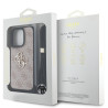 Guess PU 4G Metal Logo Crossbody Strap Case for iPhone 15 Pro Max / Pink