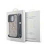 Guess PU 4G Metal Logo Crossbody Strap Case for iPhone 15 Pro Max / Pink
