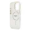 Guess PC/TPU Electroplated Stand Camera Frame MagSafe Case with Interchangeable Backgrounds for iPhone 16 / Pro