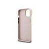 Guess PU Grained 4G Logo Stand Camera Frame Case for iPhone 15 / Pink