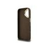 Guess PU 4G Metal Logo Stand Camera Frame Case for iPhone 16 / Brown