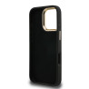 Guess PU 4G Metal Logo Stand Camera Frame Case for iPhone 16 Pro / Black