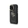 Guess PU 4G Metal Logo Stand Camera Frame Case for iPhone 16 Pro / Black