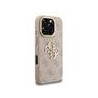 Guess PU 4G Metal Logo Stand Camera Frame Case for iPhone 16 Pro / Pink