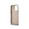 Guess PU 4G Strass Triangle Logo Stand Camera Frame MagSafe Case for iPhone 15 Pro Max / Pink