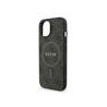 Guess PU Leather 4G Colored Ring Strap MagSafe Case for iPhone 13 / Black