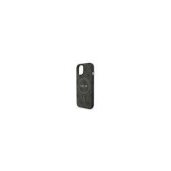 Guess PU Leather 4G Colored Ring Strap MagSafe Case for iPhone 15 / Black