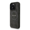 Guess PU Leather 4G Colored Ring Strap MagSafe Case for iPhone 16 Pro Max / Black