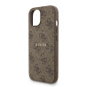 Guess PU Leather 4G Colored Ring Strap MagSafe Case for iPhone 15 / Brown