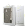 Guess PU Leather 4G Colored Ring Strap MagSafe Case for iPhone 15 / Brown