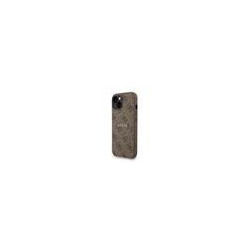 Guess PU Leather 4G Colored Ring Strap MagSafe Case for iPhone 15 / Brown