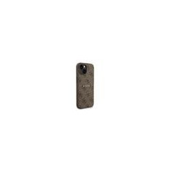 Guess PU Leather 4G Colored Ring Strap MagSafe Case for iPhone 15 / Brown