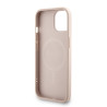 Guess PU Leather 4G Colored Ring Strap MagSafe Case for iPhone 15 / Pink