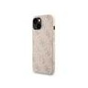 Guess PU Leather 4G Colored Ring Strap MagSafe Case for iPhone 15 / Pink