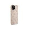 Guess PU Leather 4G Colored Ring Strap MagSafe Case for iPhone 15 / Pink