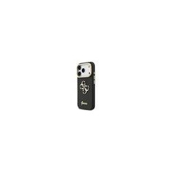 Guess PU Grained 4G Logo Stand Camera Frame Case for iPhone 17 Pro / Black