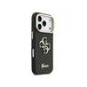 Guess PU Grained 4G Logo Stand Camera Frame Case for iPhone 17 Pro / Black