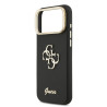 Guess PU Grained 4G Logo Stand Camera Frame Case for iPhone 17 Pro Max / Black