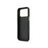 Guess PU Grained 4G Logo Stand Camera Frame Case for iPhone 17 Pro Max / Black