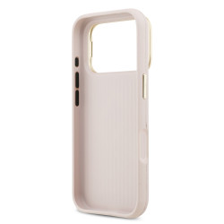 Guess PU Grained 4G Logo Stand Camera Frame Case for iPhone 17 Pro / Pink