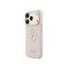 Guess PU Grained 4G Logo Stand Camera Frame Case for iPhone 17 Pro / Pink