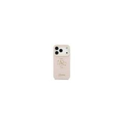 Guess PU Grained 4G Logo Stand Camera Frame Case for iPhone 17 Pro / Pink