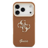 Guess PU Grained 4G Logo Stand Camera Frame Case for iPhone 17 Pro / Brown