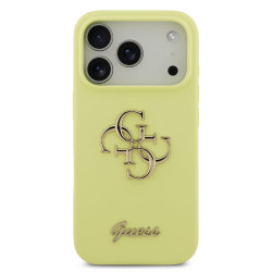 Guess Liquid Silicone 4G Metal Logo Case for iPhone 17 Pro / Yellow