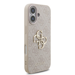 Guess PU 4G Metal Logo Strap Case for iPhone 17 / Pink