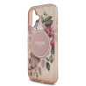 Guess IML Flowers Strap MagSafe Case for iPhone 17 / Pink