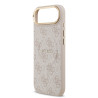Guess PU Leather 4G Gold Frame MagSafe Case for iPhone Air / Pink