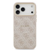 Guess PU Leather 4G Gold Frame MagSafe Case for iPhone 17 Pro Max / Pink