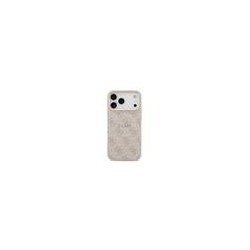 Guess PU Leather 4G Gold Frame MagSafe Case for iPhone 17 Pro Max / Pink