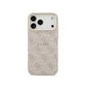 Guess PU Leather 4G Gold Frame MagSafe Case for iPhone 17 Pro Max / Pink