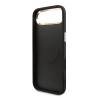 Guess PU Leather 4G Strass Triangle Logo Gold Frame MagSafe Case for iPhone Air / Black