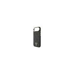 Guess PU Leather 4G Strass Triangle Logo Gold Frame MagSafe Case for iPhone Air / Black