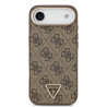 Guess PU Leather 4G Strass Triangle Logo Gold Frame MagSafe Case for iPhone Air / Brown