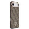 Guess PU Leather 4G Strass Triangle Logo Gold Frame MagSafe Case for iPhone Air / Brown