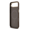 Guess PU Leather 4G Strass Triangle Logo Gold Frame MagSafe Case for iPhone Air / Brown